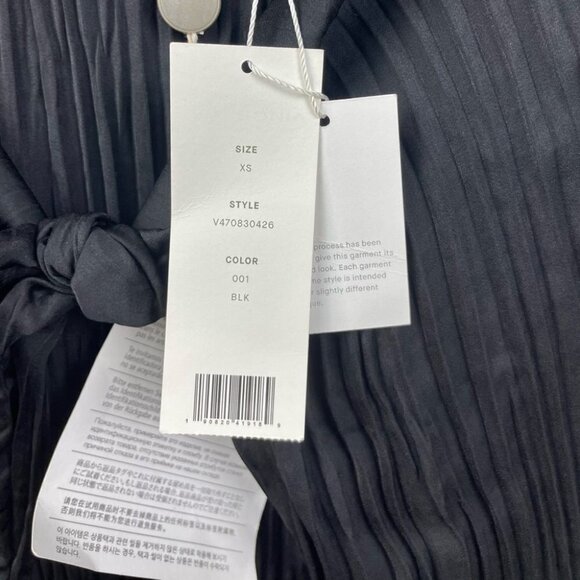 ** NEW Vince Black Pleated Tie Front Maxi Skirt Size XS - Picture 6 of 6